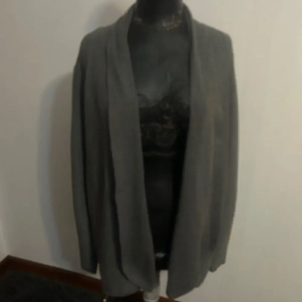 Cyrus Woman Gray Knit open cardigan, size 2X